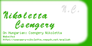 nikoletta csengery business card
